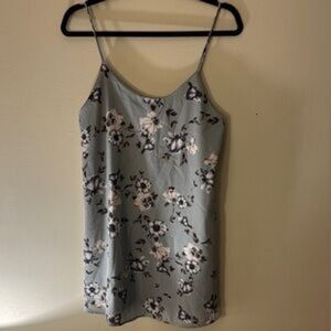 TOBI Blue Floral Swing Tank Top Small